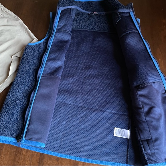 Vineyard Vines Blue Sherpa Shep Zip Up Vest Size 18 XL - Picture 7 of 8